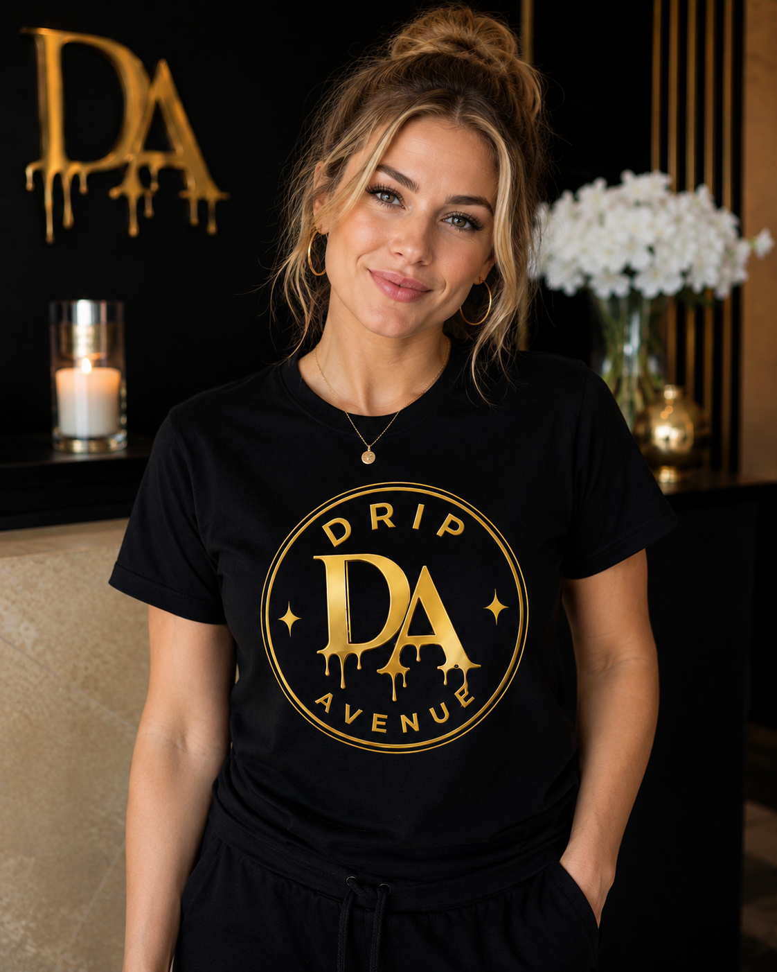 Drip Avenue Signature Black Tee