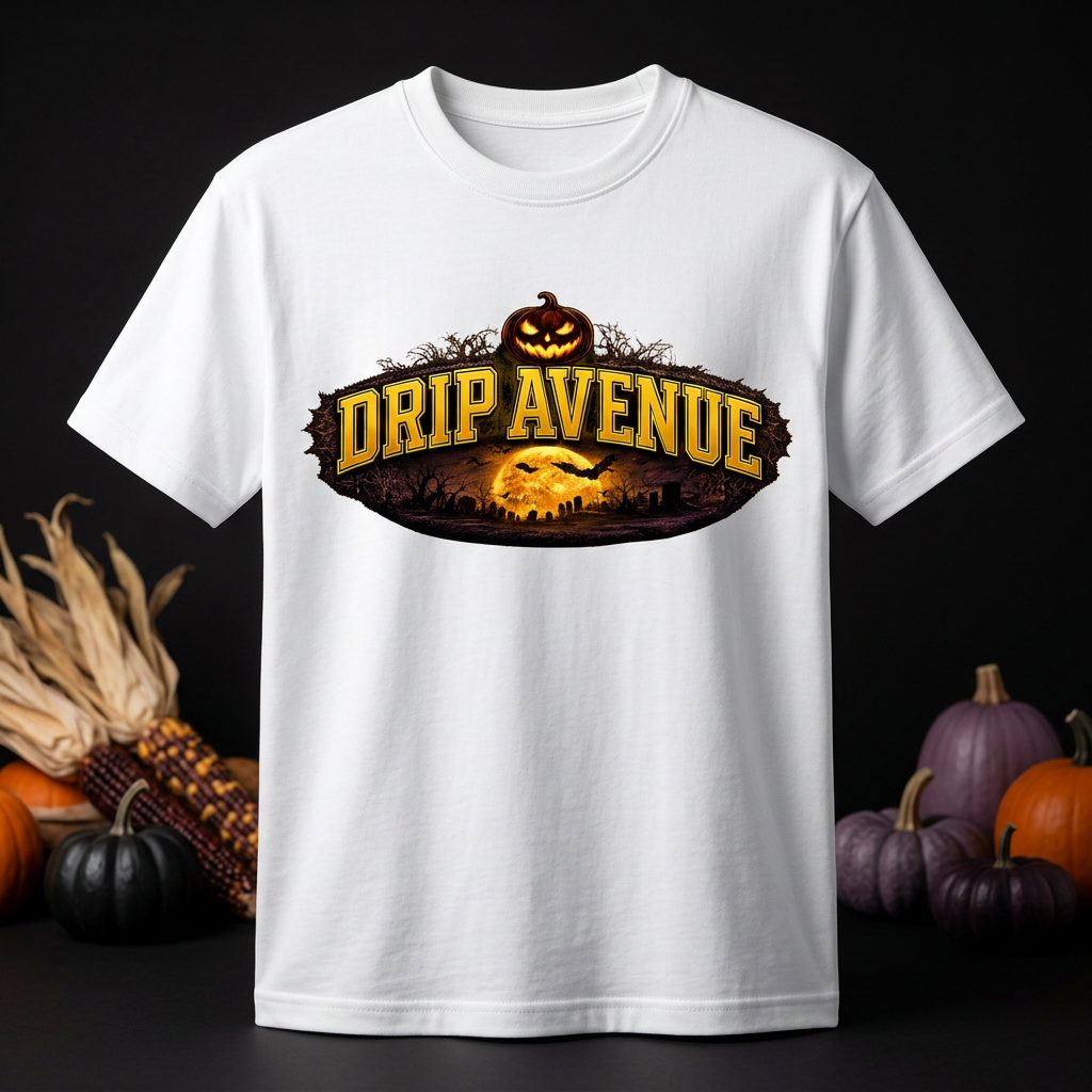 Halloween Lettering Tee in Black, view 2